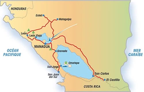 Circuit Nicaragua, accompagné — Carte du circuit